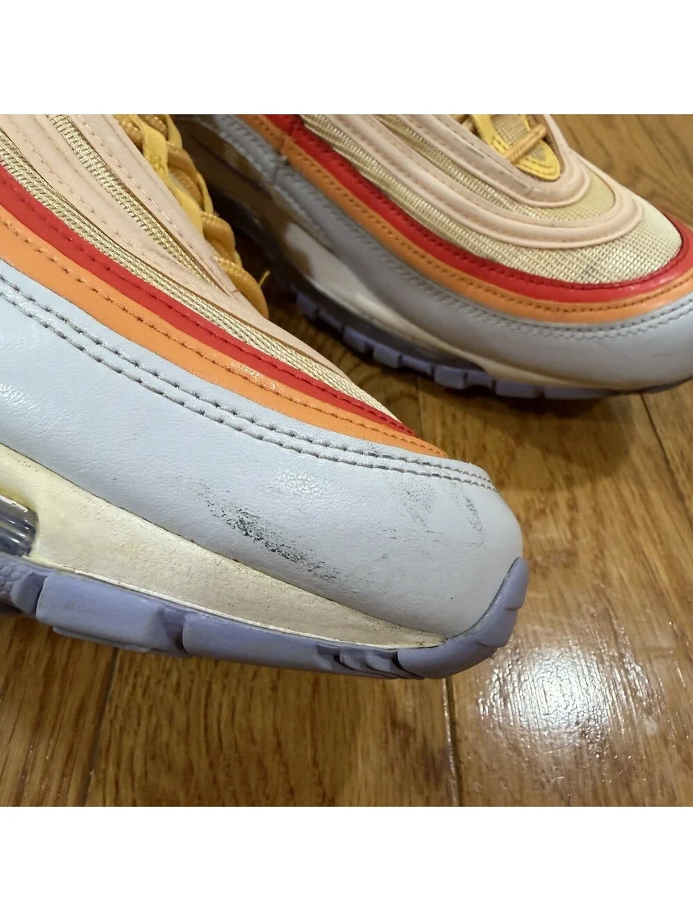 Size US Men’s 11.5 Nike Air Max 97 Football Grey Light Thistle ( Look Every Pic)